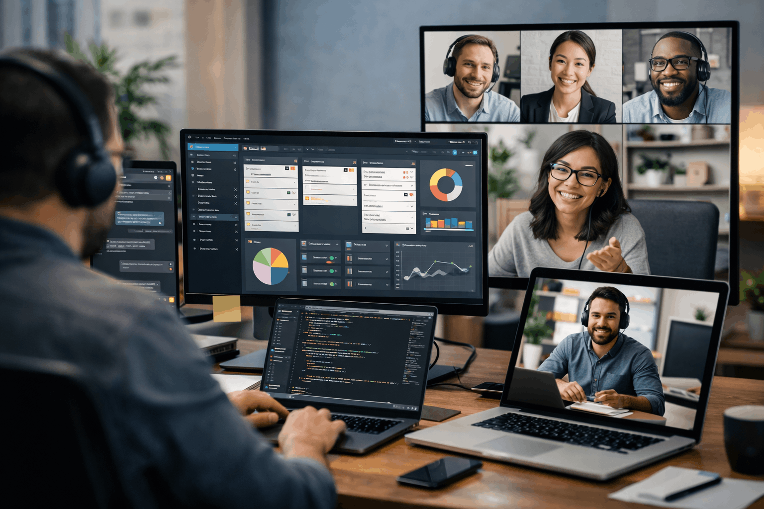 How to Successfully Manage a Remote Development Team featured img Remote development team collaborating through digital tools and structured workflows