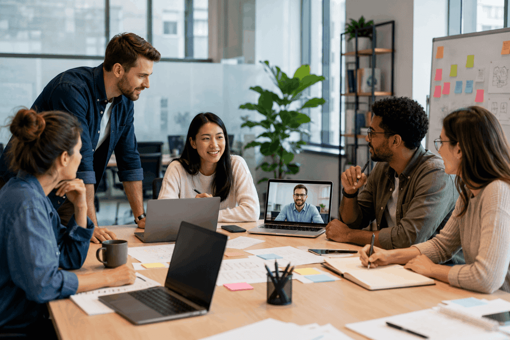 Internal product team collaborating with an external specialist through staff augmentation 1