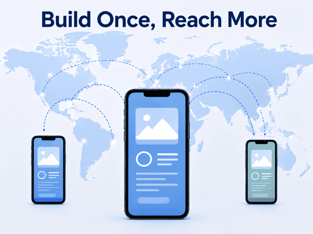 Mobile applications reaching users across multiple global markets from a shared development approach